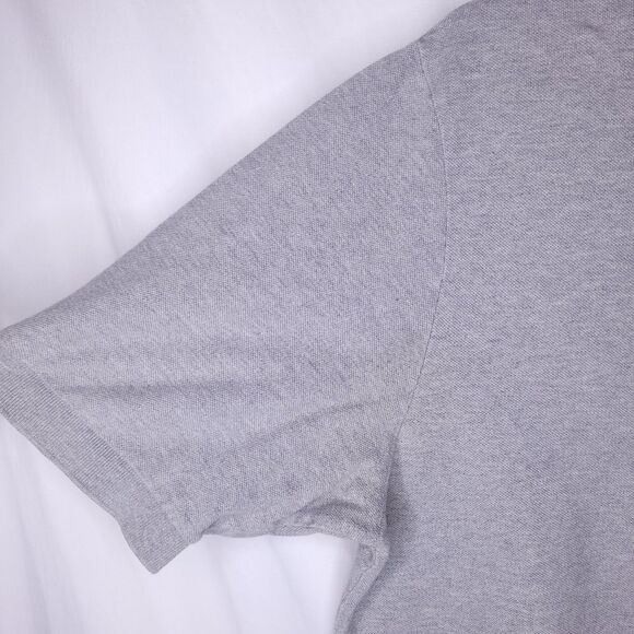 Ralph Lauren Polo Shirt Mens LT Gray Navy Pony Cotton Vintage - Picture 3 of 10